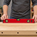 96 Pieces 40 cm Red Aluminum Spirit Level with 3 Vials and Integrated Measuring Scale