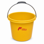 96 Pieces Yellow Plastic Bucket 16 Litre With Handle