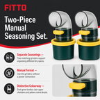 240 Pieces Manual Spice Grinder Set, Two-Piece Dark Green, Yellow and Clear Pepper or Salt Mills