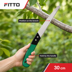 96 Pieces Hand Pruning Saw with Protective Cover, 30 cm, Green Black and Silver, 1 Piece