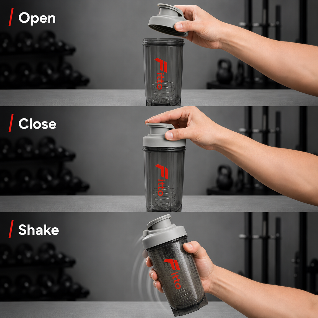 120 Pieces 500ml Shaker Bottle with Mixer Coil, Smoke Gray Sports Water Bottles for Gym and Fitness