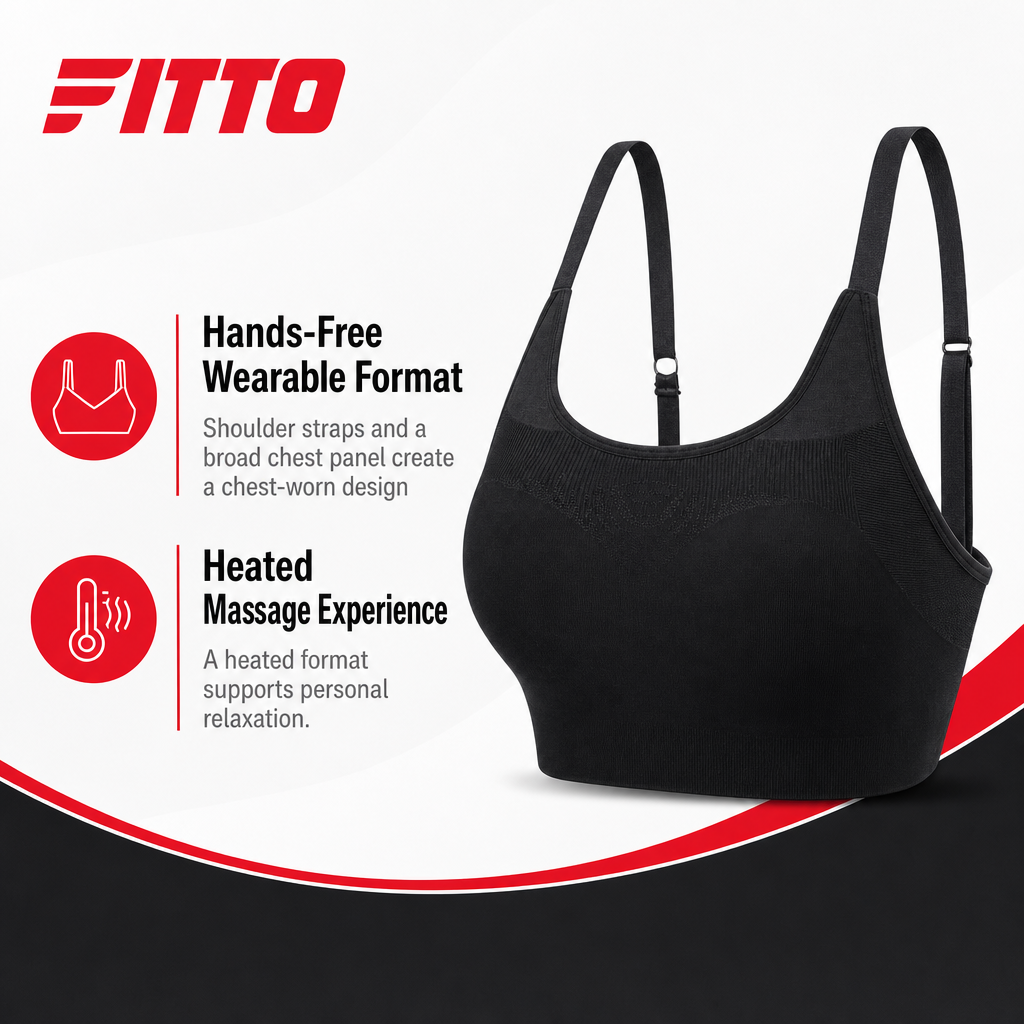 60 Pieces Heated Wearable Chest Massager, Black, 1 Piece