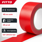 96 Pieces Adhesive Tapes, Red Self-Adhesive Roll, 48 mm x 20 yd, 1 Roll
