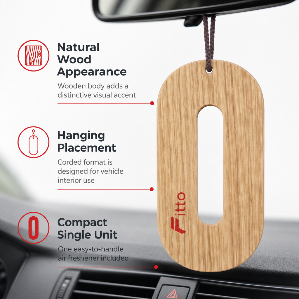 72 Pieces Wooden Car Air Fresheners, Hanging Natural Wood Fragrance Scent, 1 Piece