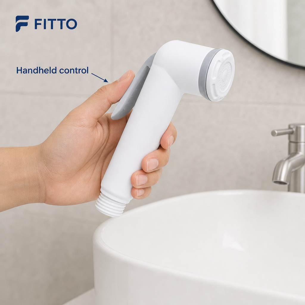 120 Pieces Handheld Bidet Sprayer Heads, White Bathroom Shattaf Nozzle, 1 Piece