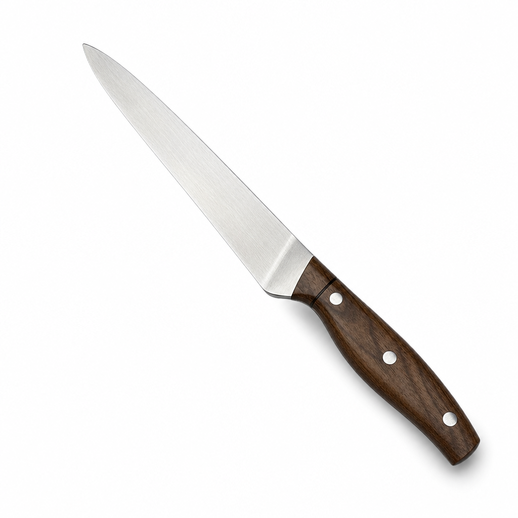 72 Pieces Carving Knife, 8 Inch, Brown Handle and Silver Blade for Kitchen Slicing
