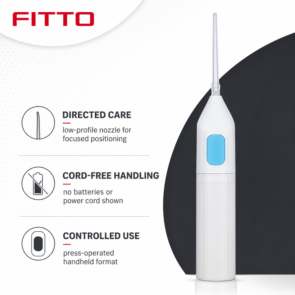 96 Pieces Manual Power Floss Oral Irrigator for Teeth and Gum Cleaning, Handheld Press-Operated Design