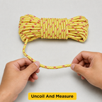 240 Pieces Braided Utility Weight Rope Coil, 6 mm x 10 m, Yellow and Red, 1 Roll