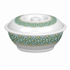 96 Pieces Lidded Serving Bowl, 9 Inch, White Decorative Tablewares, Design 2540