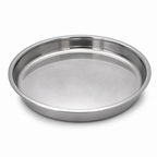96 Pieces Stainless Steel Round Deep Plate with Wide Rim, 26 cm, 1 Piece
