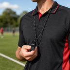 120 Pieces Sports Whistles 120 dB Pealess Design with Lanyard, Black, Single