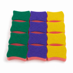 96 Pieces Cleaning Sponges, Multi-Colour Kitchen Scrubbers, Pack of 12