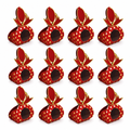 96 Pieces Red Crown-Top Paper Candy Favor Boxes, 9.5 x 4.3 x 13.2 cm, 12 Pieces