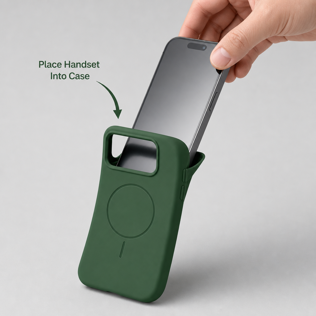 120 Pieces Silicone Magnetic Phone Cases with Raised Camera Protection, Green