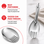 240 Pieces Stainless Steel Rice Spoon, Slotted Serving Utensil, 25 cm
