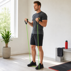 96 Pieces Resistance Bands with Handles, Medium Green Toning Tube for Home Exercise