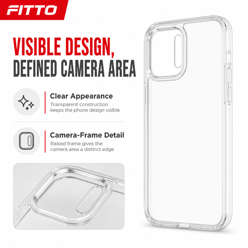 144 Pieces Transparent Phone Cases with Raised Camera Frame for A55 Smartphone