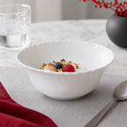 240 Pieces Opal Glass Bowl, 4.5 Inch, White Round Serving Bowl with Fluted Rim
