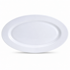 96 Pieces Oval Serving Plate, White, 12 Inch
