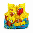 60 Pieces Inflatable Swim Vest with Arm Floats, Yellow Animal Design