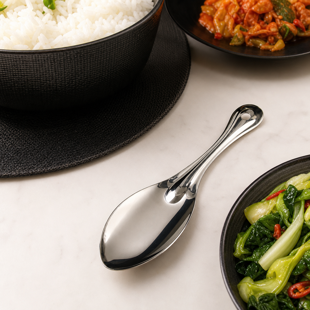 120 Pieces Stainless Steel Rice Serving Spoon Small 23 cm