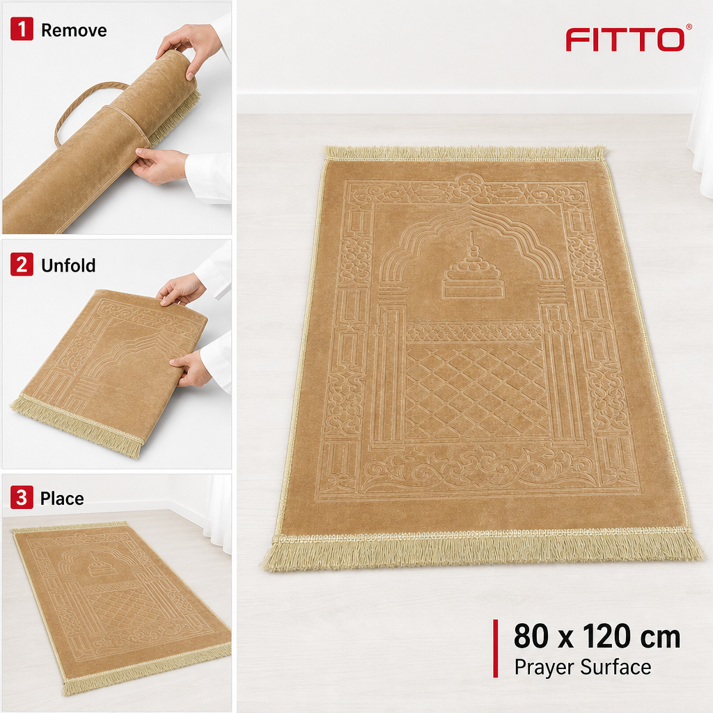 96 Pieces Prayer Mats with Carry Bag, 80 x 120 cm, Single Mat for Home, Travel and Worship