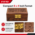 120 Pieces Wooden Rectangular Storage Box with Latch, 6 x 4 Inch, Brown