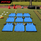 48 Pieces Mesh Sports Training Bib Vests, Small Size, Light Blue, 12-Piece Pack