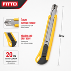 144 Pieces Snap-Off Utility Cutter, 9mm, Yellow and Grey, 1 Piece