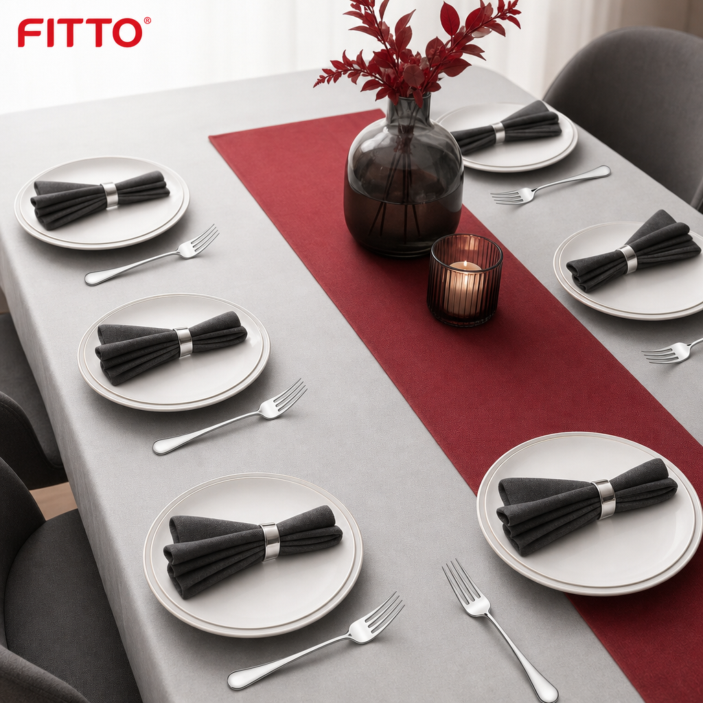 96 Pieces Stainless Steel Table Knife Sets, 6 Pieces, Silver Cutlery for Dining Tables and Everyday Meals