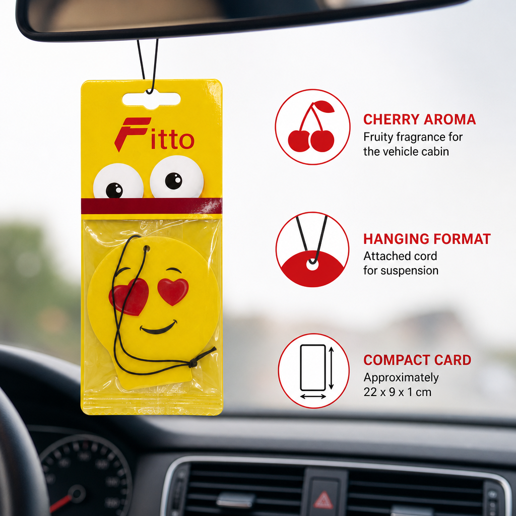 144 Pieces Hanging Card Air Freshener, Cherry Scent, 22 x 9 cm