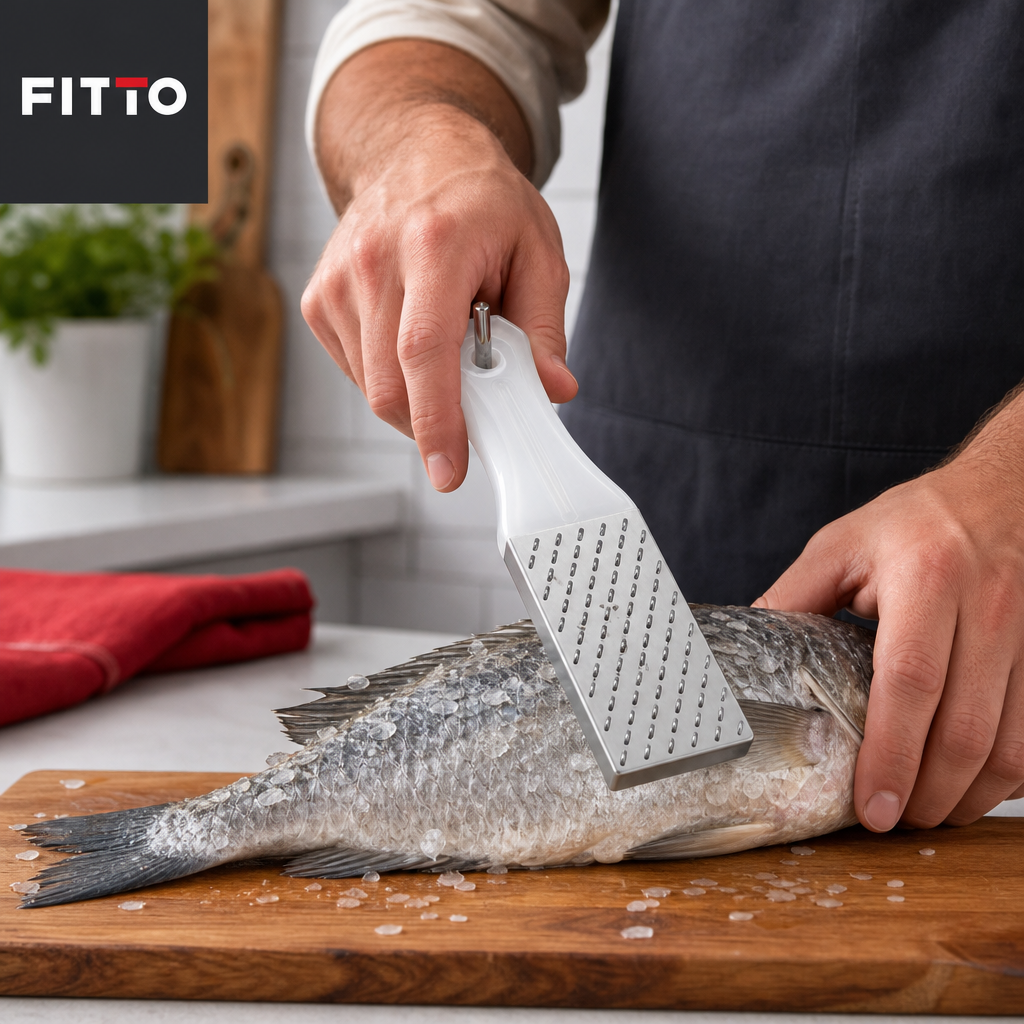 96 Pieces Fish Scale Scraper Grater, Stainless Steel Raised Grating Surface, 24 cm, Silver and White, 1 Piece