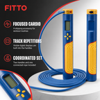 72 Pieces Digital Jump Ropes for Cardio and Fitness with Built-In Counter, Blue