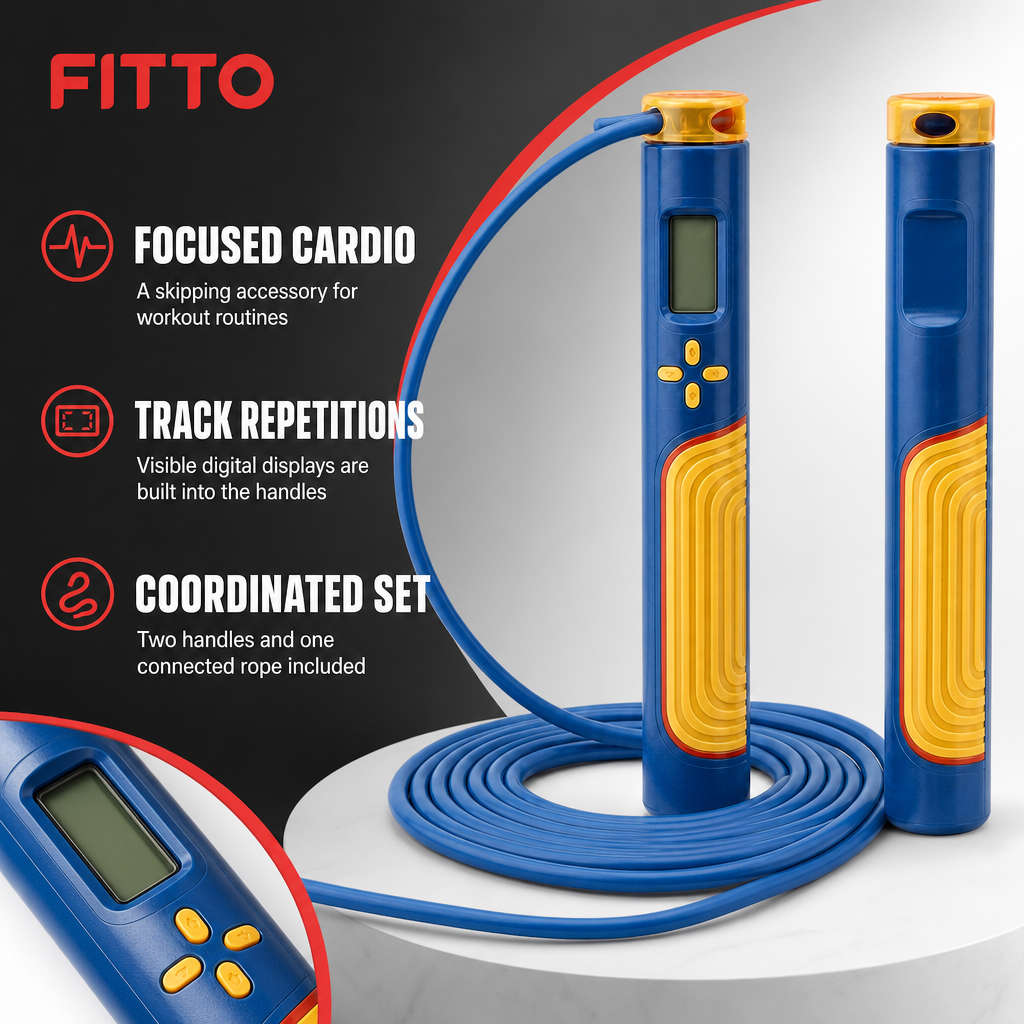 72 Pieces Digital Jump Ropes for Cardio and Fitness with Built-In Counter, Blue
