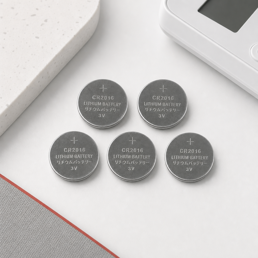 96 Pieces CR2016 3V Lithium Coin Cell Batteries, 5-Piece Pack