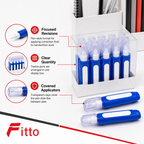 96 Pieces Correction Fluid Pens, Blue and White, 12 ml, 12-Piece Display Box