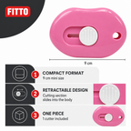 96 Pieces Mini Retractable Utility Cutter No. 611, 9 cm, Pink and White, 1 Piece