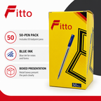 96 Pieces Ballpoint Pens, Blue Ink, 50 Pack for Office, School and Everyday Writing