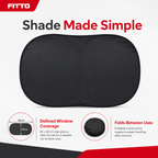 120 Pieces Foldable Car Window Sun Shades, Black, 65 x 38 cm
