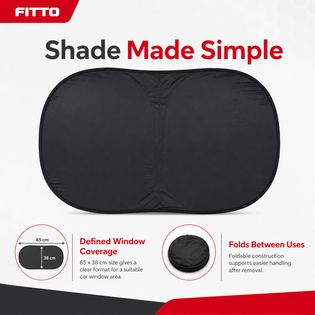 120 Pieces Foldable Car Window Sun Shades, Black, 65 x 38 cm