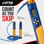 72 Pieces Digital Jump Ropes for Cardio and Fitness with Built-In Counter, Blue