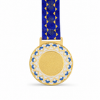 120 Pieces Award Medal with Ribbon, Gold Silver or Bronze Finish, Round Recognition Medal, 10 x 8 cm