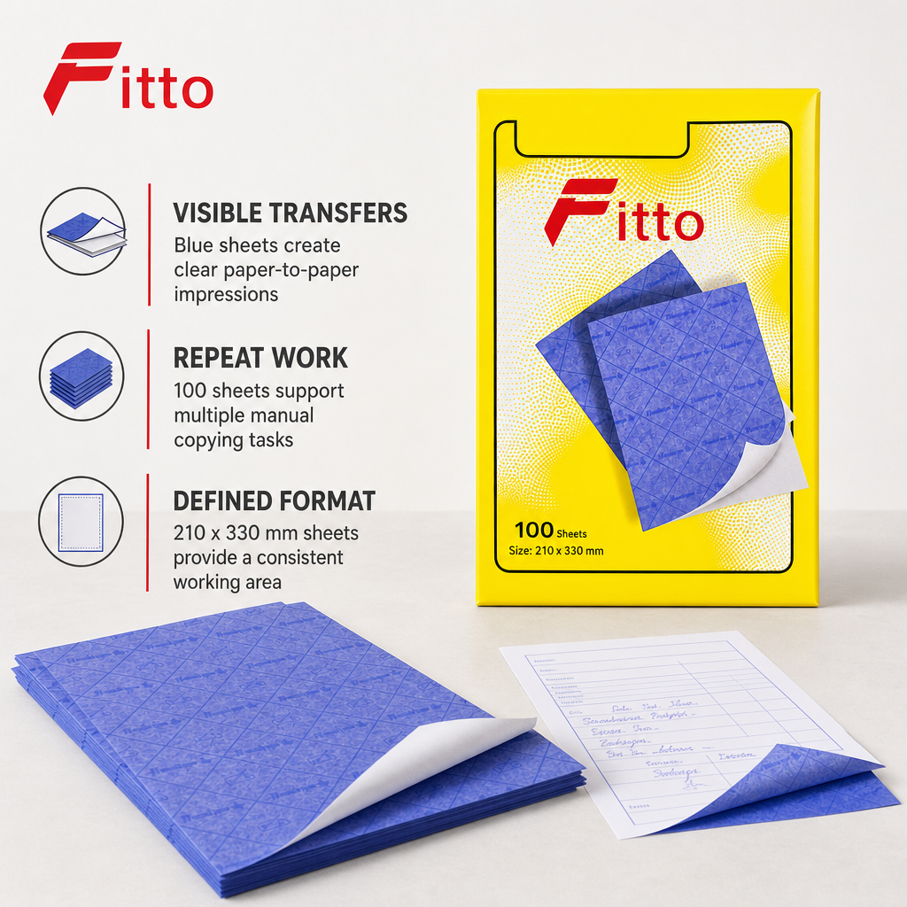 120 Pieces Carbon Papers, Blue, 210 x 330 mm, 100 Sheets for Handwritten and Document Transfers