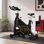 48 Pieces Indoor Cycling Bikes With Heavy-Duty Steel Frame, Adjustable Seat and Handlebars, Black