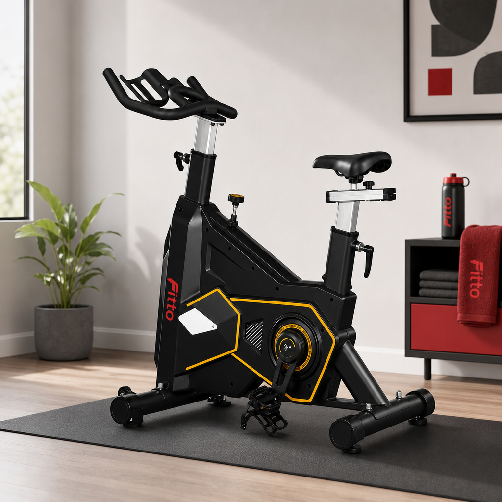48 Pieces Indoor Cycling Bikes With Heavy-Duty Steel Frame, Adjustable Seat and Handlebars, Black
