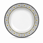 120 Pieces Melamine Soup Plate, 10 Inch Round Deep Dish, Floral Pattern, Single Piece Tablewares