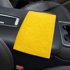 120 Pieces Microfiber Cleaning Cloth, No Stitching, 40 x 60 cm, Yellow, Single Piece