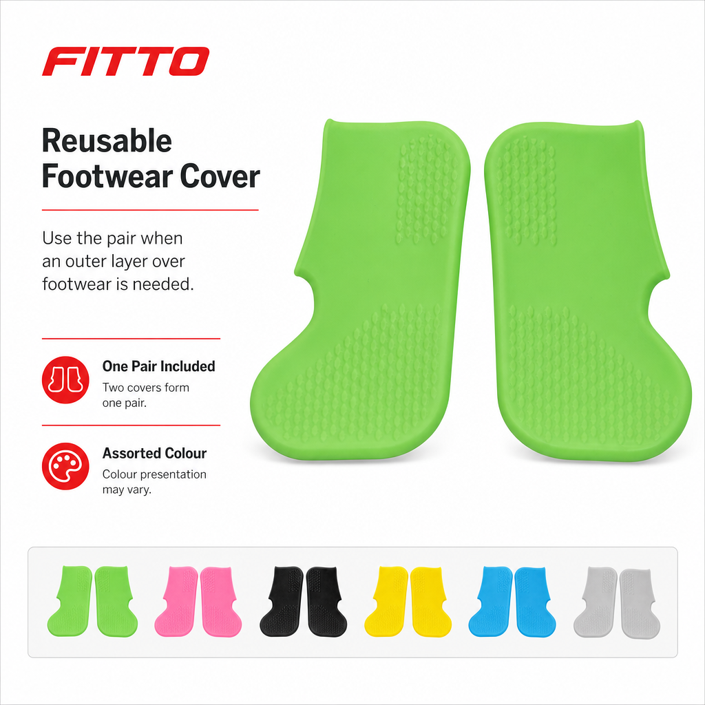 96 Pieces Assorted Colour Reusable Shoe Covers, 1 Pair