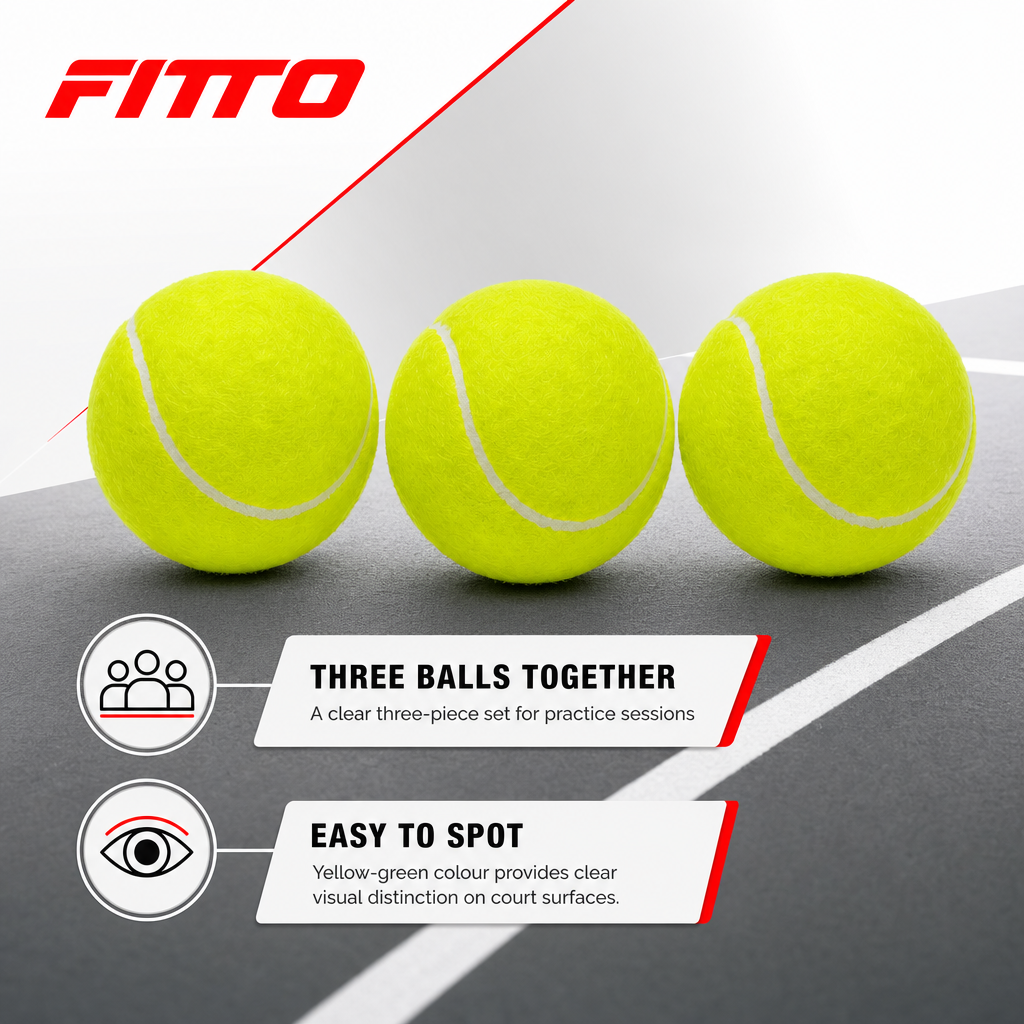 120 Pieces Tennis Ball Set, 3 Pieces, Yellow-Green Practice Balls for Court Play