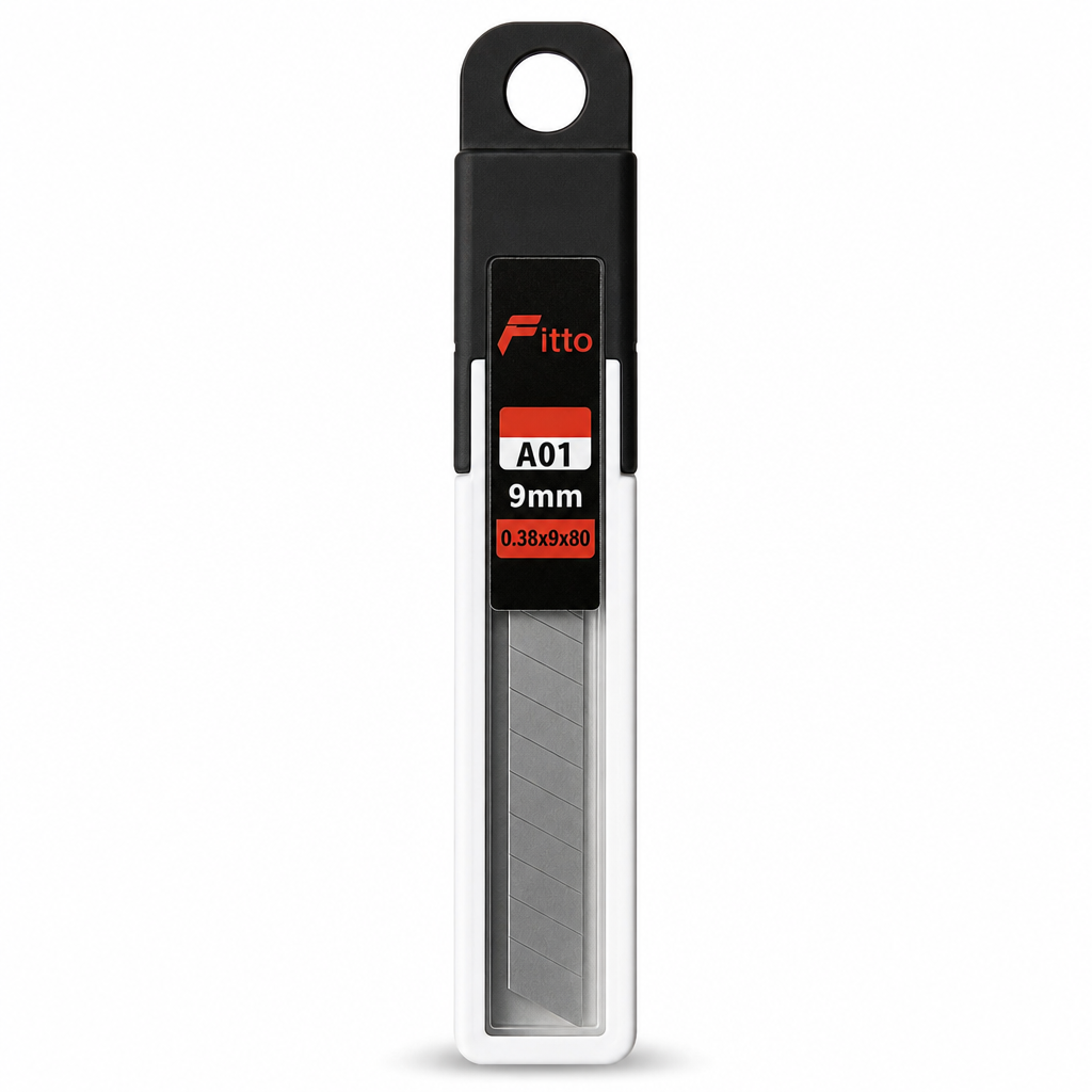 240 Pieces Snap-Off Utility Knife Replacement Blades, 9 mm x 80 mm, Black and Silver, 1 Pack